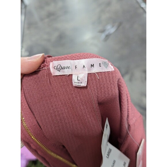 Crave Fame NWT Size Large Pink Mini Dress - Cinched Waisted and Cut out Design - Picture 5 of 7